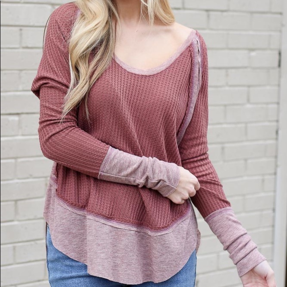 Waffle Knit Top Thermal